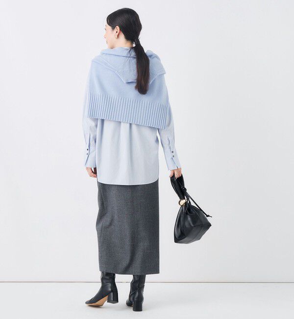 NOLLEY'S sophi「ウォッシャブル120/2ストライプオーバーシャツ」|シャツ・ブラウス|