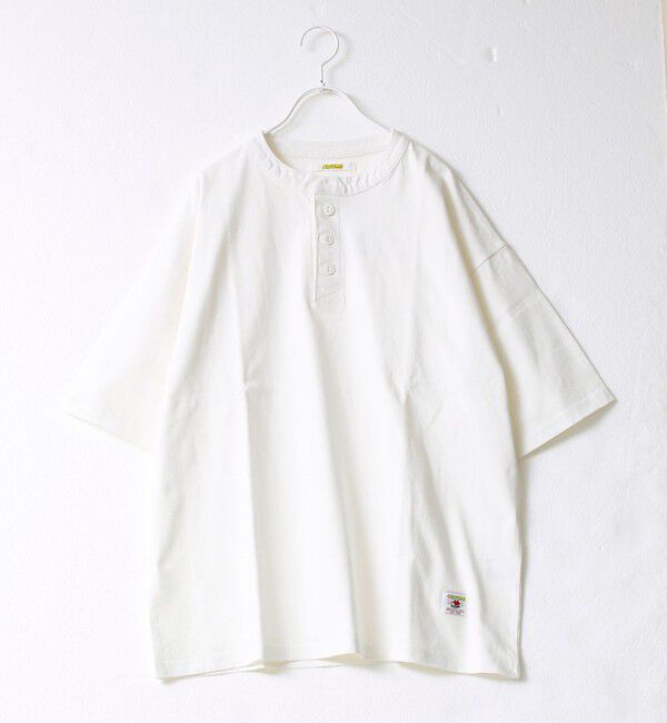 FREDY MAC「【FREDYMAC/フレディマック】コットンスノーウォッシュヘンリーTEE」|Tシャツ・カットソー|エクリュ