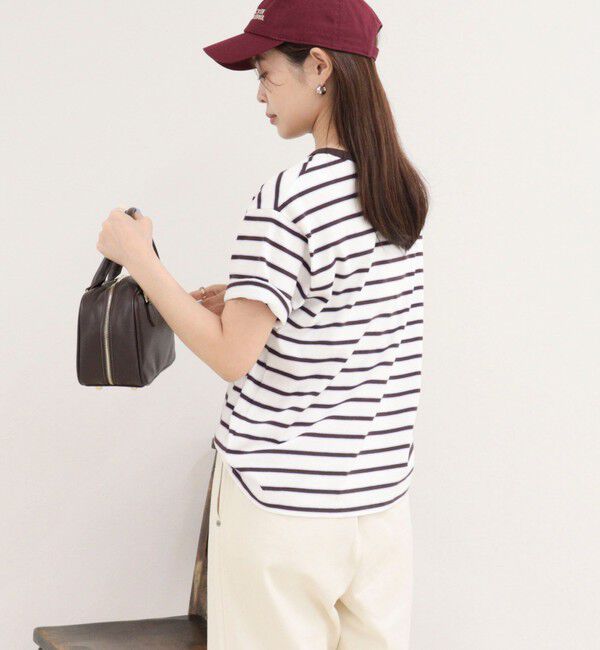 fredy emue「【汗ジミ軽減】ボーダーTシャツ」|Tシャツ・カットソー|