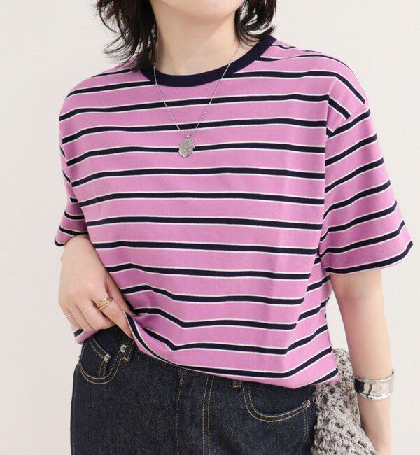 fredy emue「【汗ジミ軽減】ボーダーTシャツ」|Tシャツ・カットソー|