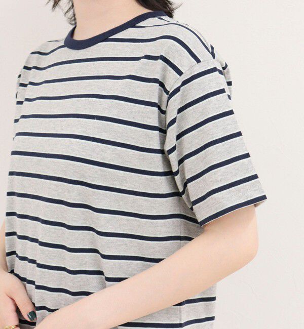 fredy emue「【汗ジミ軽減】ボーダーTシャツ」|Tシャツ・カットソー|