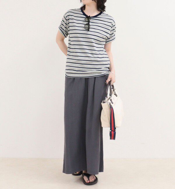 fredy emue「【汗ジミ軽減】ボーダーTシャツ」|Tシャツ・カットソー|