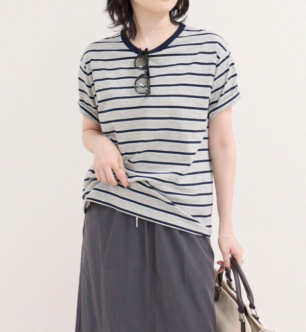 fredy emue「【汗ジミ軽減】ボーダーTシャツ」|Tシャツ・カットソー|