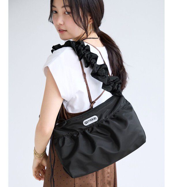 VIS「WEB限定追加 【OUTDOOR PRODUCTS】VIS別注 フリル ショルダーバッグ / 2WAY 軽量」|ショルダー・メッセンジャー|