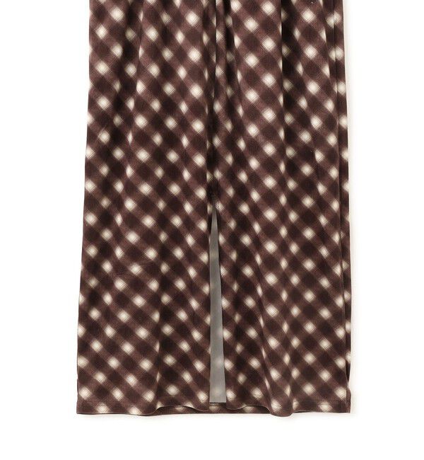 VIS「【MARY QUANT&times;VIS】チェックベロアドレープキャミワンピース」|ワンピース|