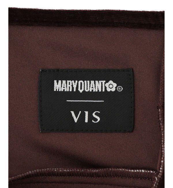 VIS「【MARY QUANT&times;VIS】チェックベロアドレープキャミワンピース」|ワンピース|