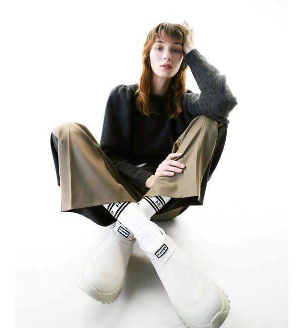 ADAM ET ROPE'「【HUNTER for ADAM ET ROPE'】別注 HUNTER BRANDED CREW 2PACK SOCKS」|ソックス|