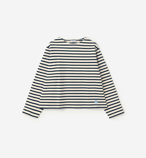 ORCIVAL「ORCIVAL | コットンロード クルーネック ワイドフレンチバスクTシャツ WOMEN」|Tシャツ・カットソー|ECRU系1
