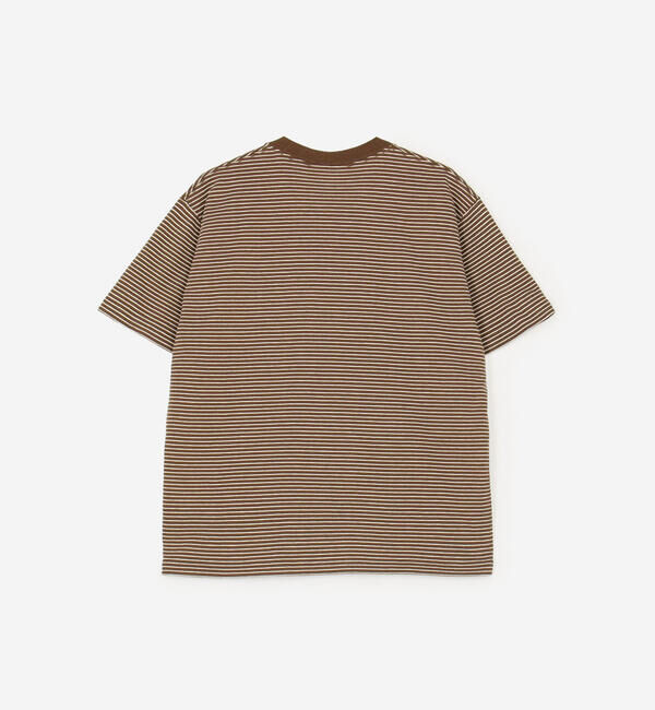 DANTON「DANTON | マルチボーダー ポケットクルーネックTシャツ WOMEN」|Tシャツ・カットソー|