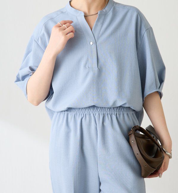  「【さらっとした着心地】 スキッパーシャツセットアップ」|ワンピース|