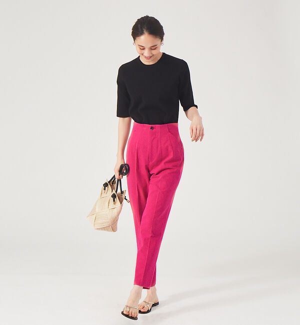 qualite「《セットアップ対応》2WAYストレッチハイウエストテーパードパンツ」|その他|