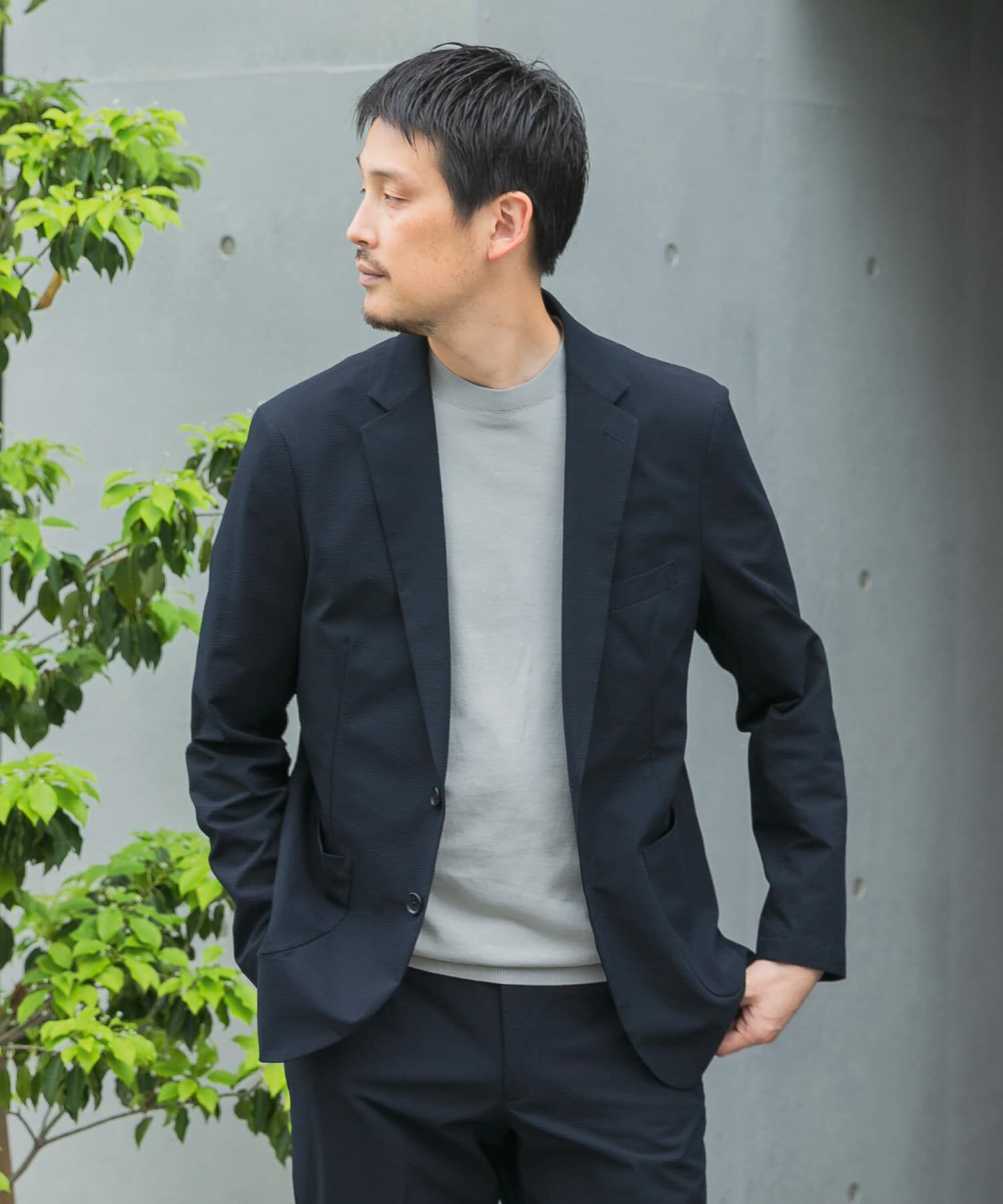 URBAN RESEARCH DOORS「『ｲｰｼﾞｰｹｱ』LIFE STYLE TAILOR ｼｱｻｯｶｰｺﾝﾌｫｰﾀﾌﾞﾙｼﾞｬ 」|その他|ネイビー