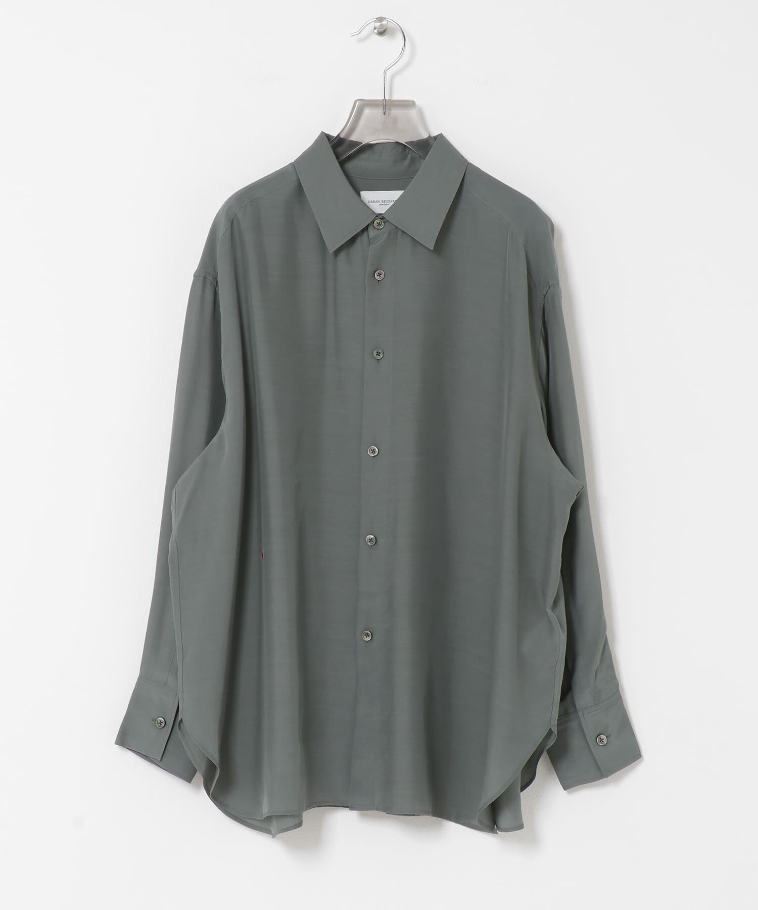 URBAN RESEARCH「new basic　WASHABLE CUPRA SHIRTS」|シャツ・ブラウス|グレー系その他