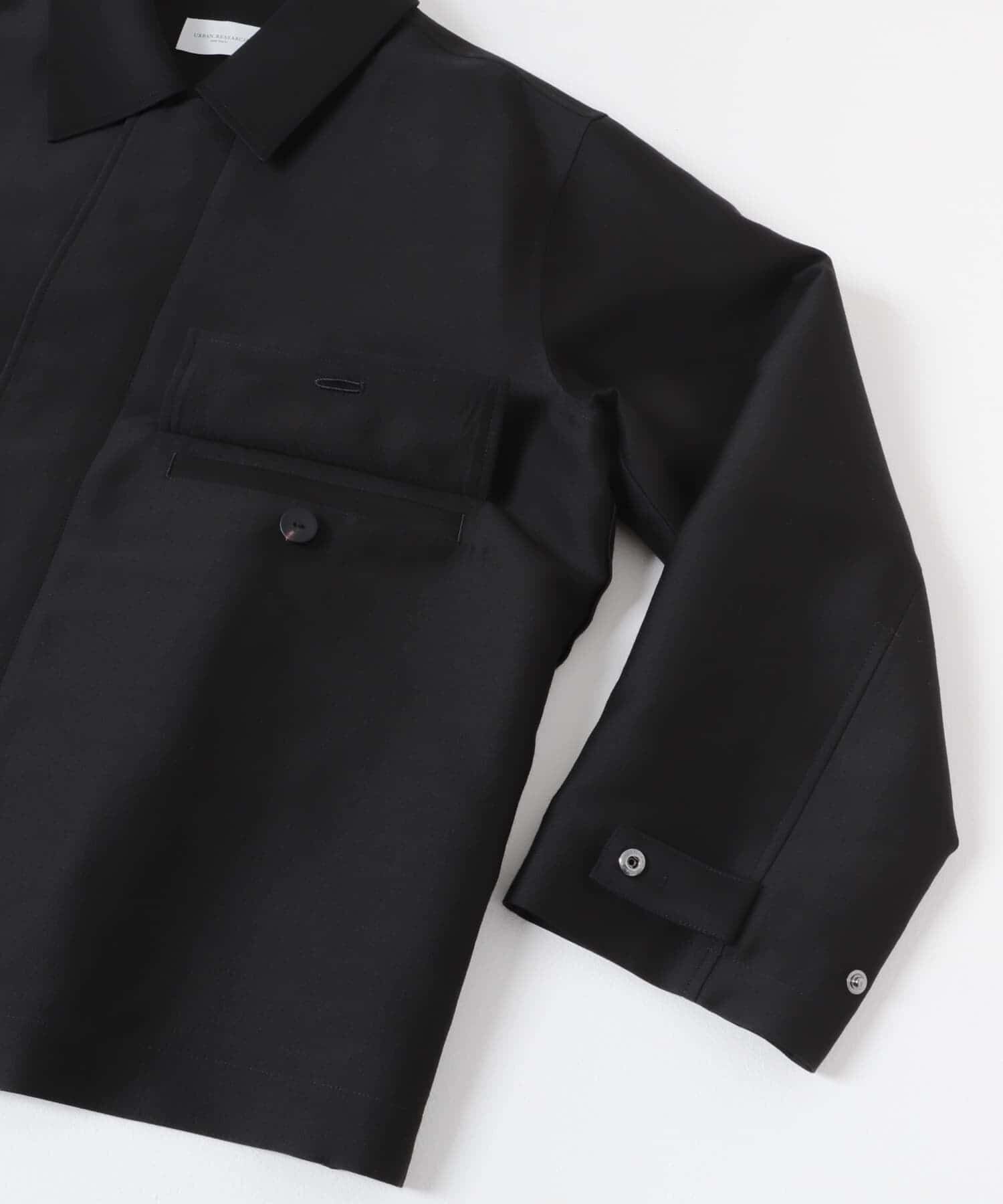 URBAN RESEARCH「new basic　WOOL SILK BOX JACKET」|ノーカラーコート|
