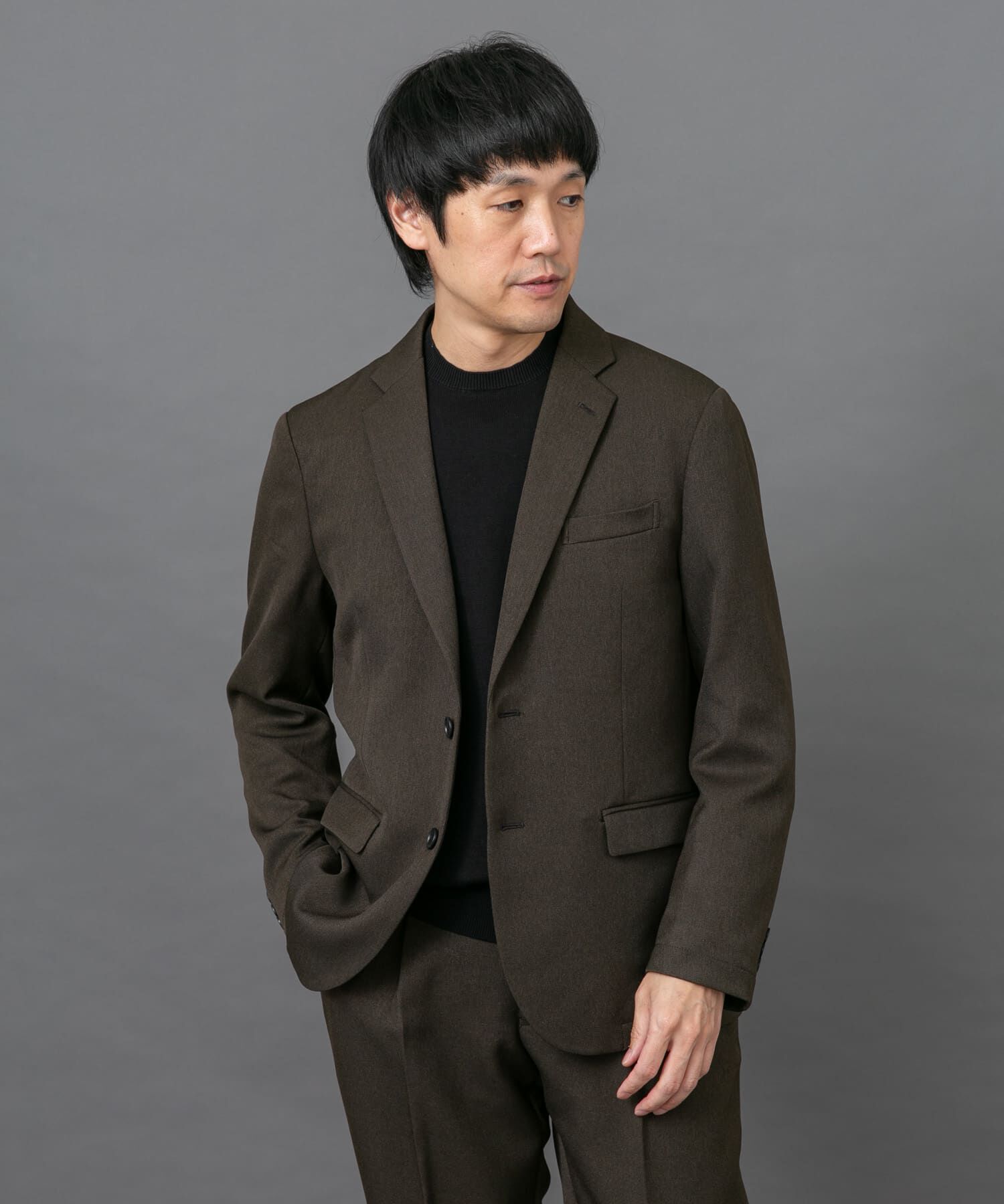 URBAN RESEARCH DOORS「LIFE STYLE TAILOR　ブラッシュドツイルストレッチジャケット」|その他|カーキ