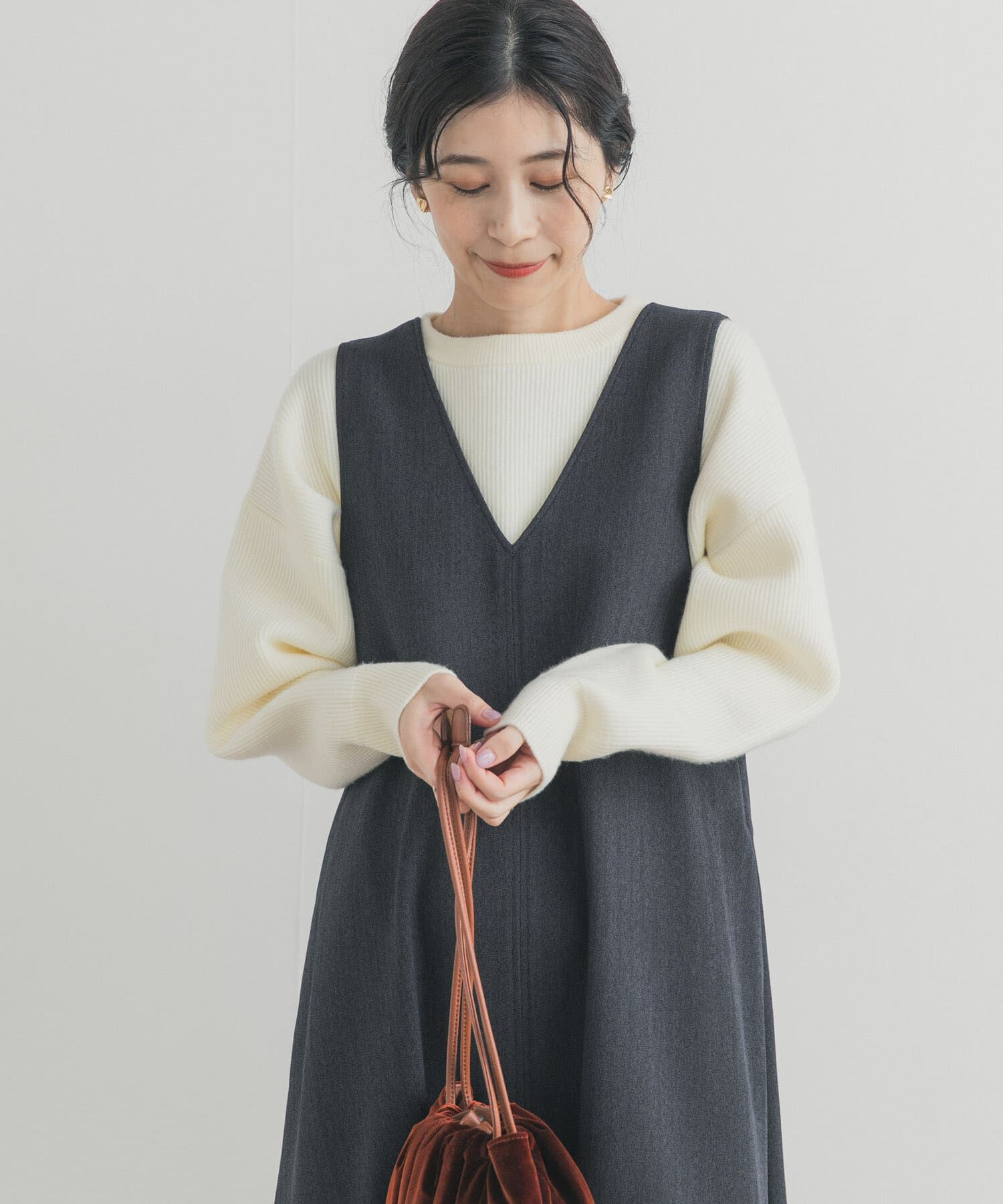 URBAN RESEARCH DOORS「針抜きダブルフェイスニット」|ニット・セーター|