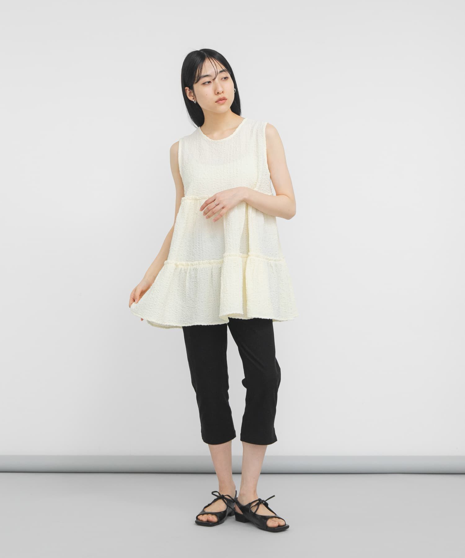  「『STAFF DESIGN PROJECT』2WAYティアードチュニック」|チュニック|オフホワイト