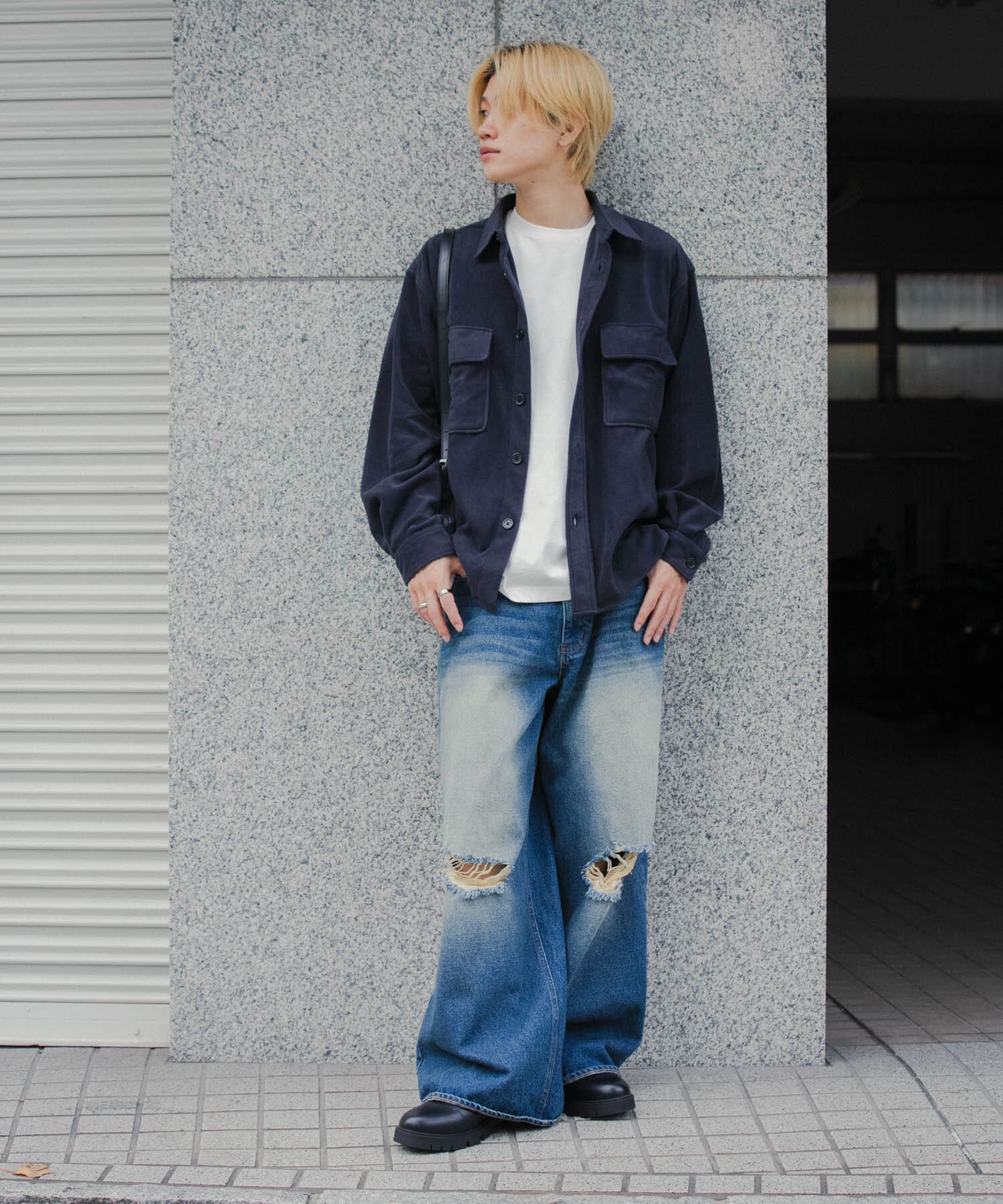 SENSE OF PLACE by URBAN RESEARCH「フリースフラップルーズシャツ」|シャツ・ブラウス|