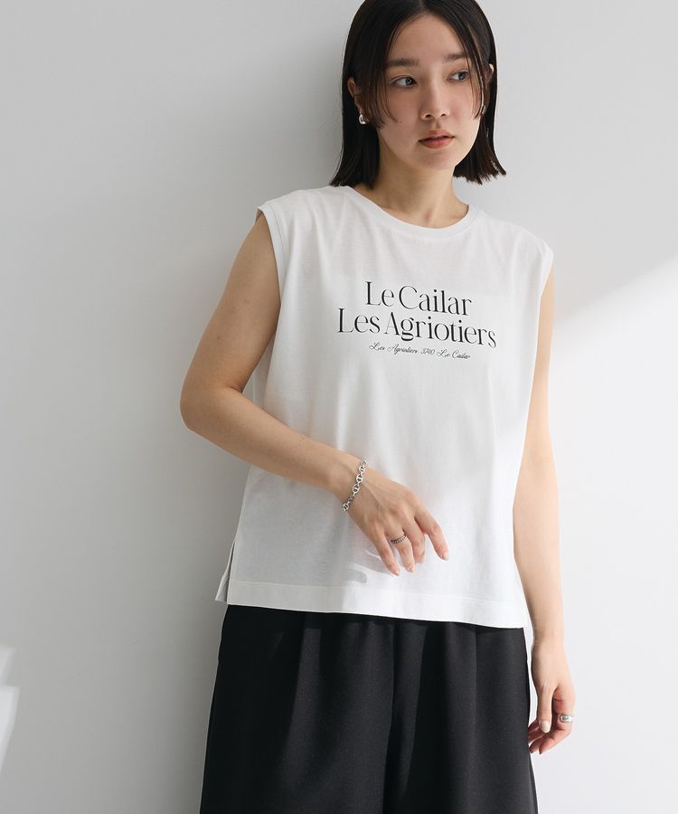 Green Parks「ノースリーブフェミニンロゴプルオーバー」|Tシャツ・カットソー|