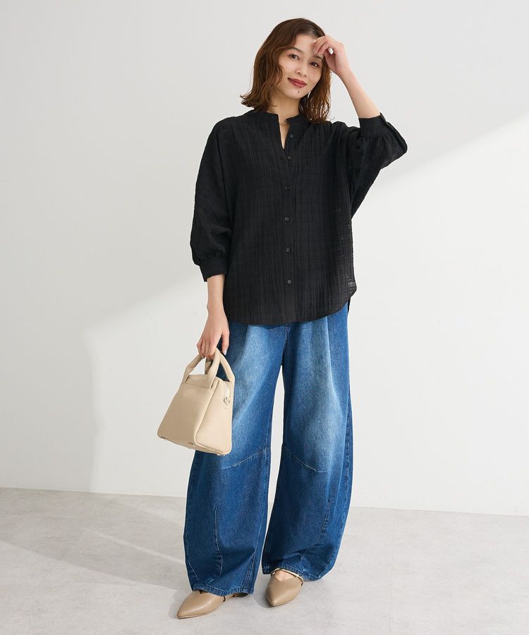 Green Parks「ウエストタックコクーンデニムパンツ」|デニム|