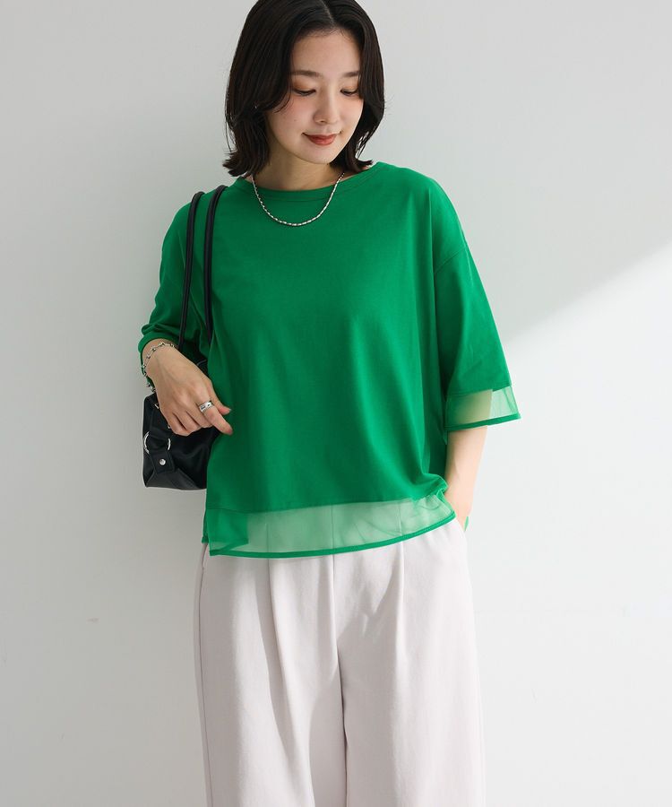 Green Parks「【適ON】遮熱チュールドッキングプルオーバー」|Tシャツ・カットソー|