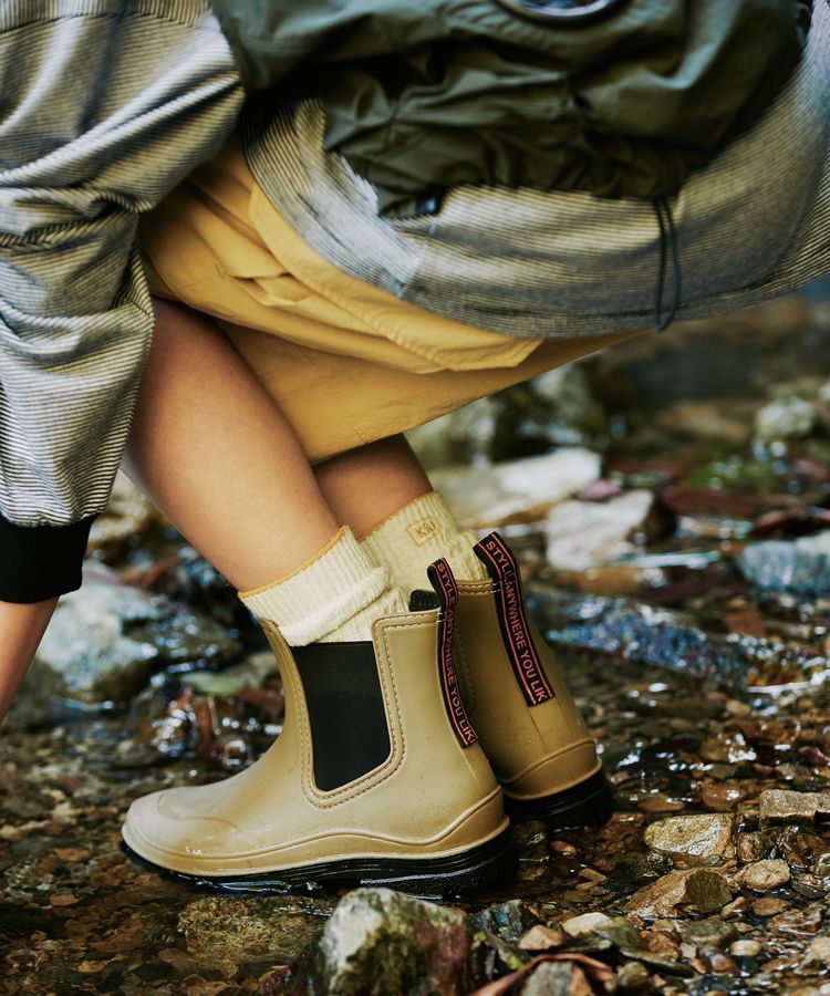 Green Parks「【KiU】TWINTONE SIDE GORE RAIN BOOTS」|ショートブーツ|Beige