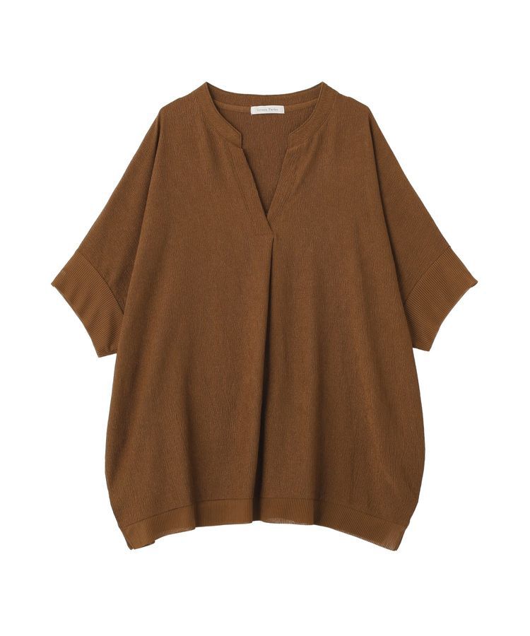 Green Parks「シアーリブ切替スキッパーチュニック」|チュニック|