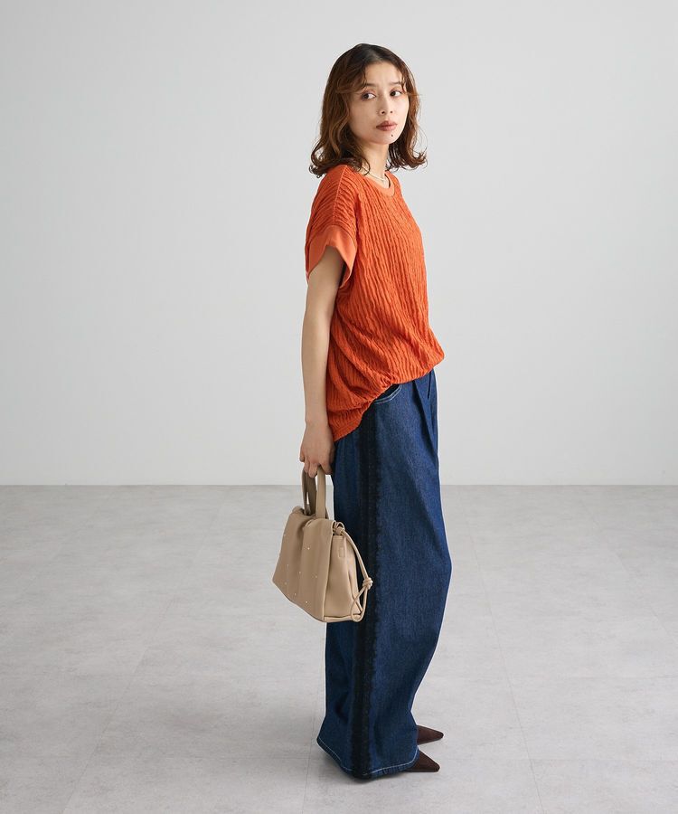 Green Parks「表面感カットフリルフレンチプルオーバー」|Tシャツ・カットソー|