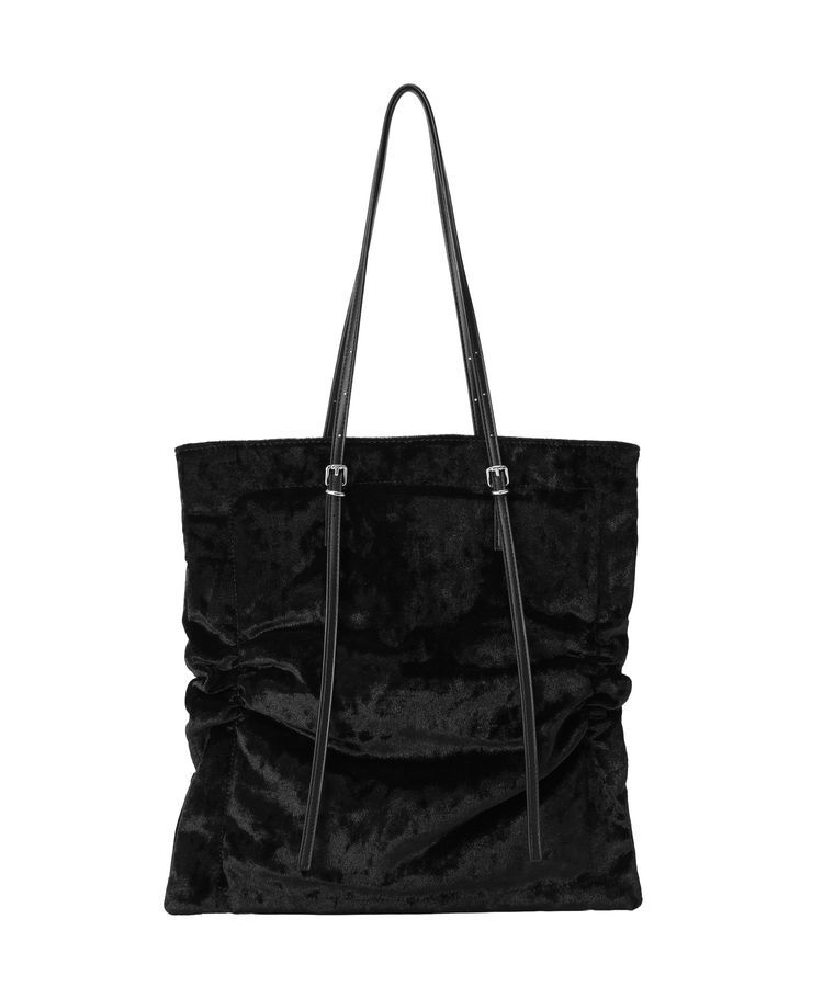 Green Parks「クラッシュベロアトートバッグ」|トートバッグ|Black