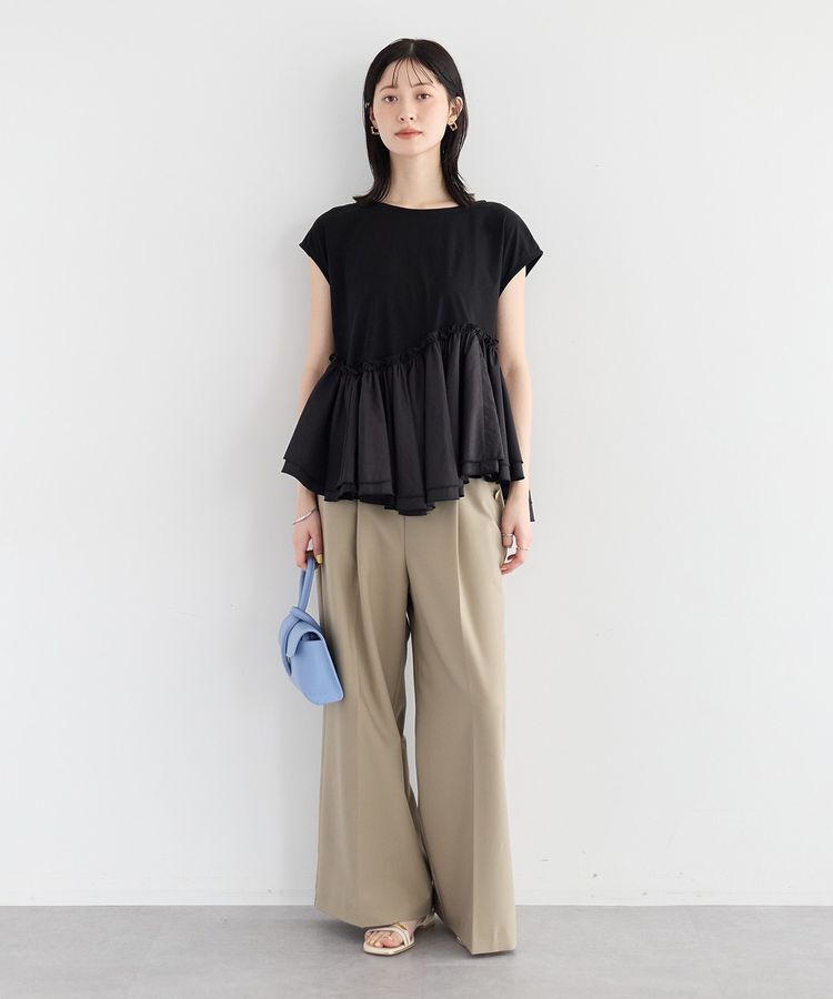 YECCA VECCA「アシメペプラムカットソー」|Tシャツ・カットソー|