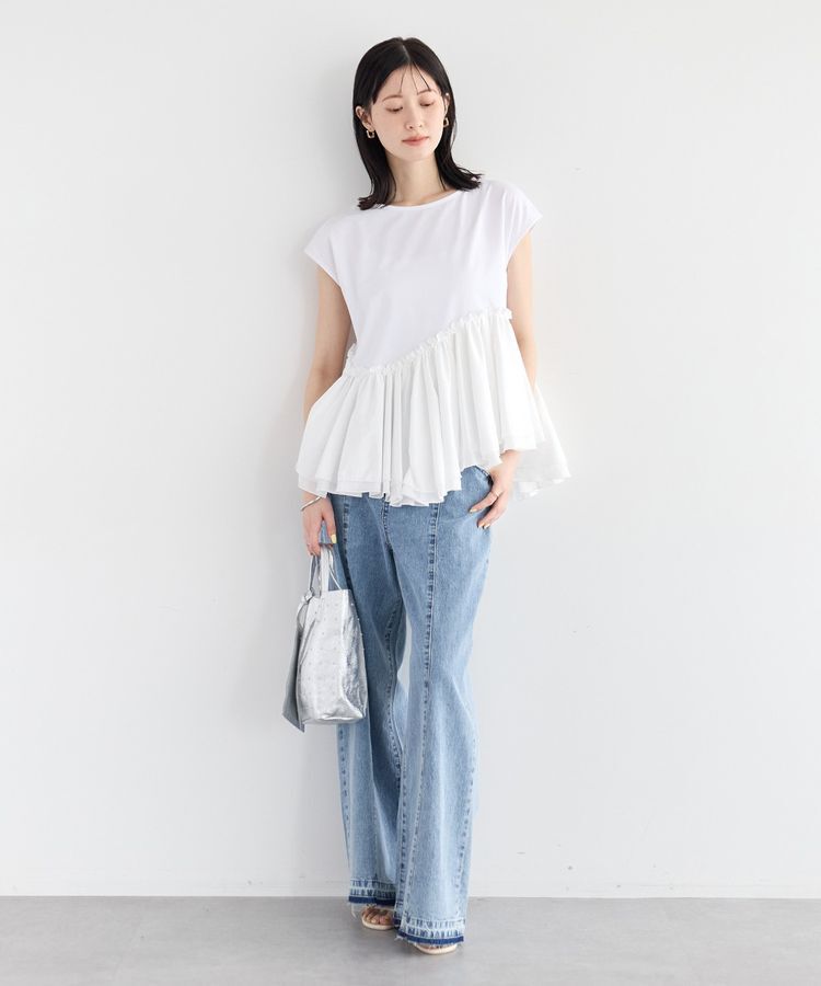 YECCA VECCA「アシメペプラムカットソー」|Tシャツ・カットソー|