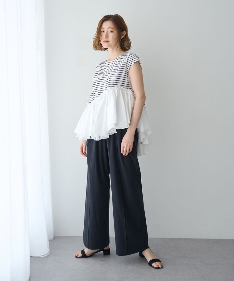 YECCA VECCA「アシメペプラムカットソー」|Tシャツ・カットソー|