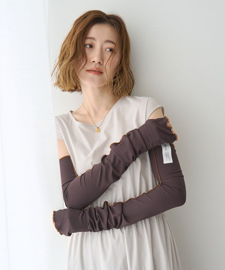YECCA VECCA「【Wpc.】UVカット接触冷感アームカバー」|その他|Brown
