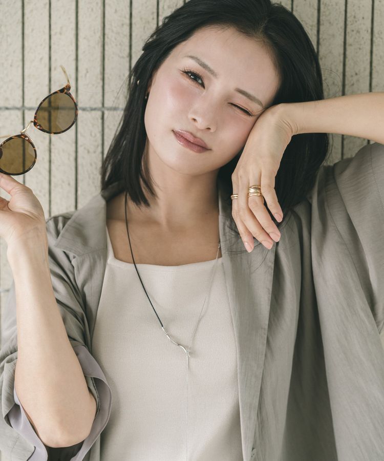 YECCA VECCA「尾崎紗代子さん着用【UVカット】メタルMIXボストンアイウェア」|その他|
