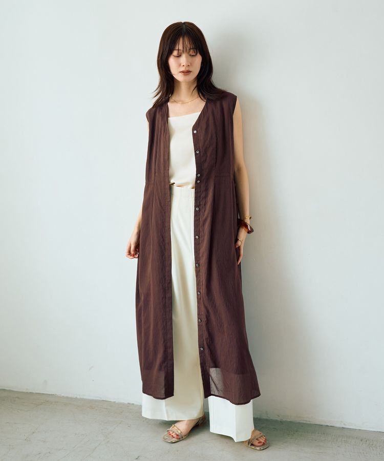 YECCA VECCA「ドライタッチシアードロストワンピース」|ワンピース|