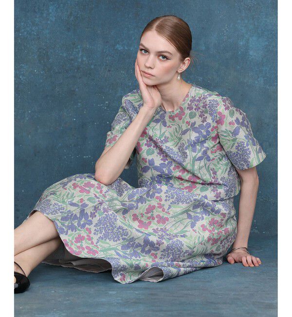 LOULOU WILLOUGHBY「BHARAT シアーフラワースカート」|フレア|