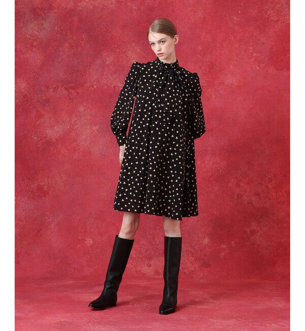 LOULOU WILLOUGHBY「WEB限定 デシンハートワンピース」|ワンピース|