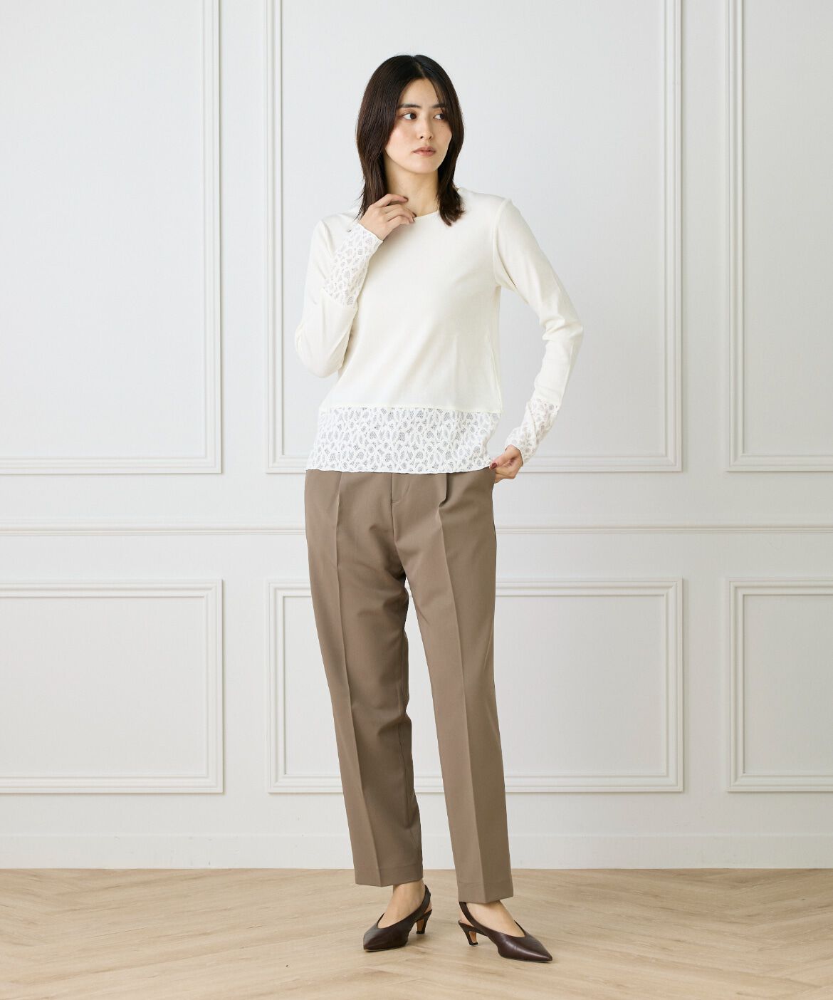 DAY by DAY it&rsquo;s international「タックテーパードパンツ《TRストレッチ》」|スラックス|