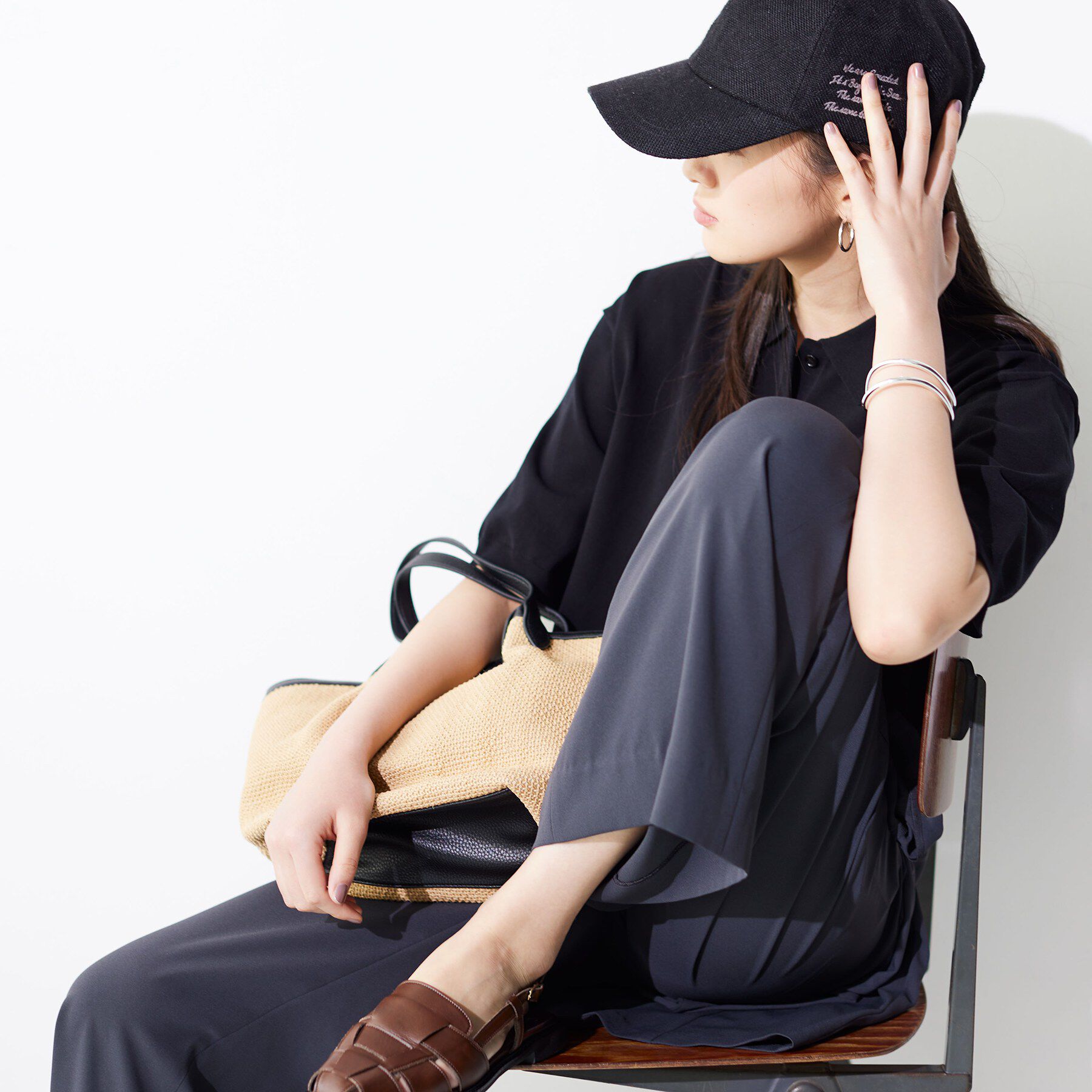 INDIVI「【接触冷感／透湿／着る日傘】イージーワイドパンツ」|その他|