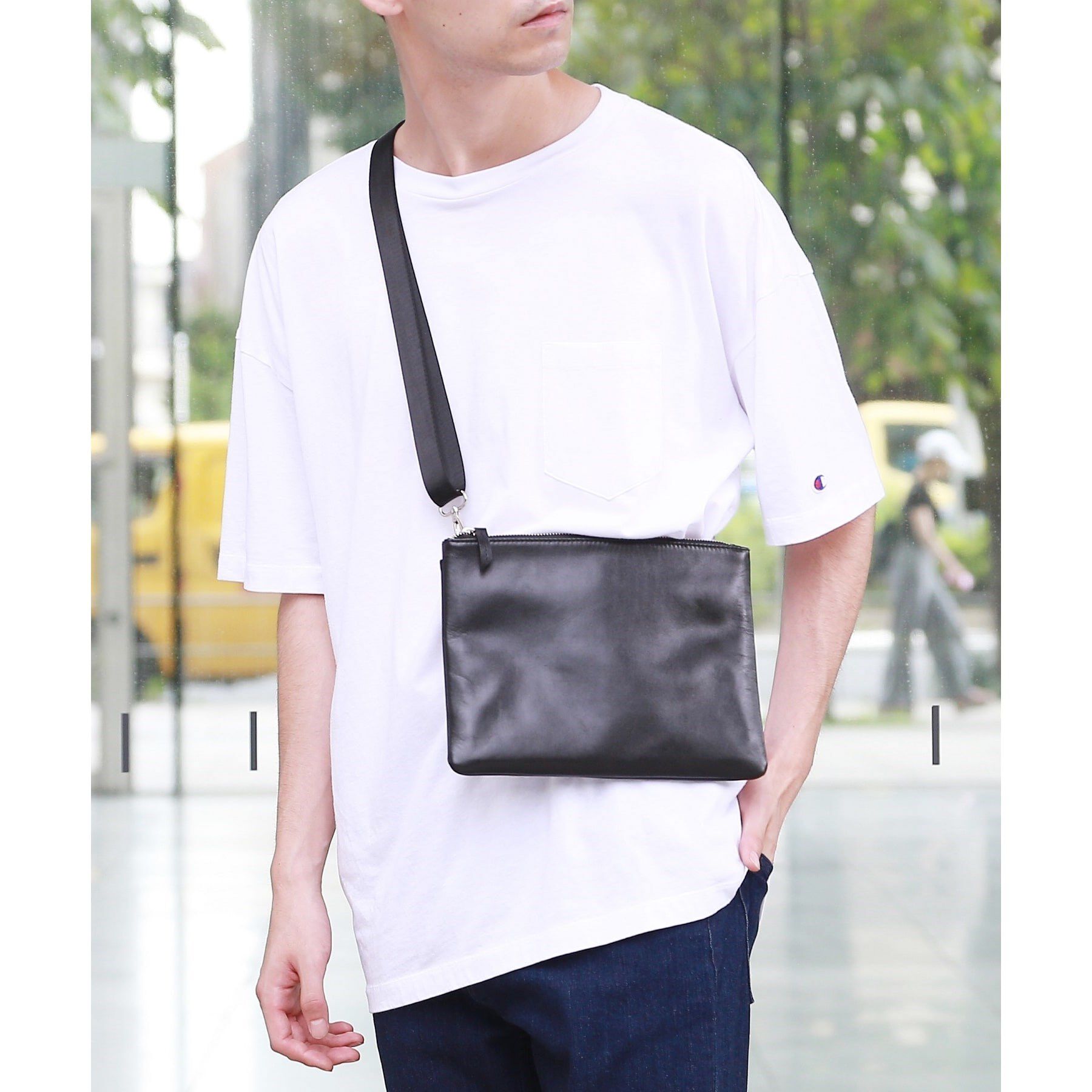 tk.TAKEO KIKUCHI「【WEB限定】レザー2WAYサコッシュバッグ」|ショルダー・メッセンジャー|