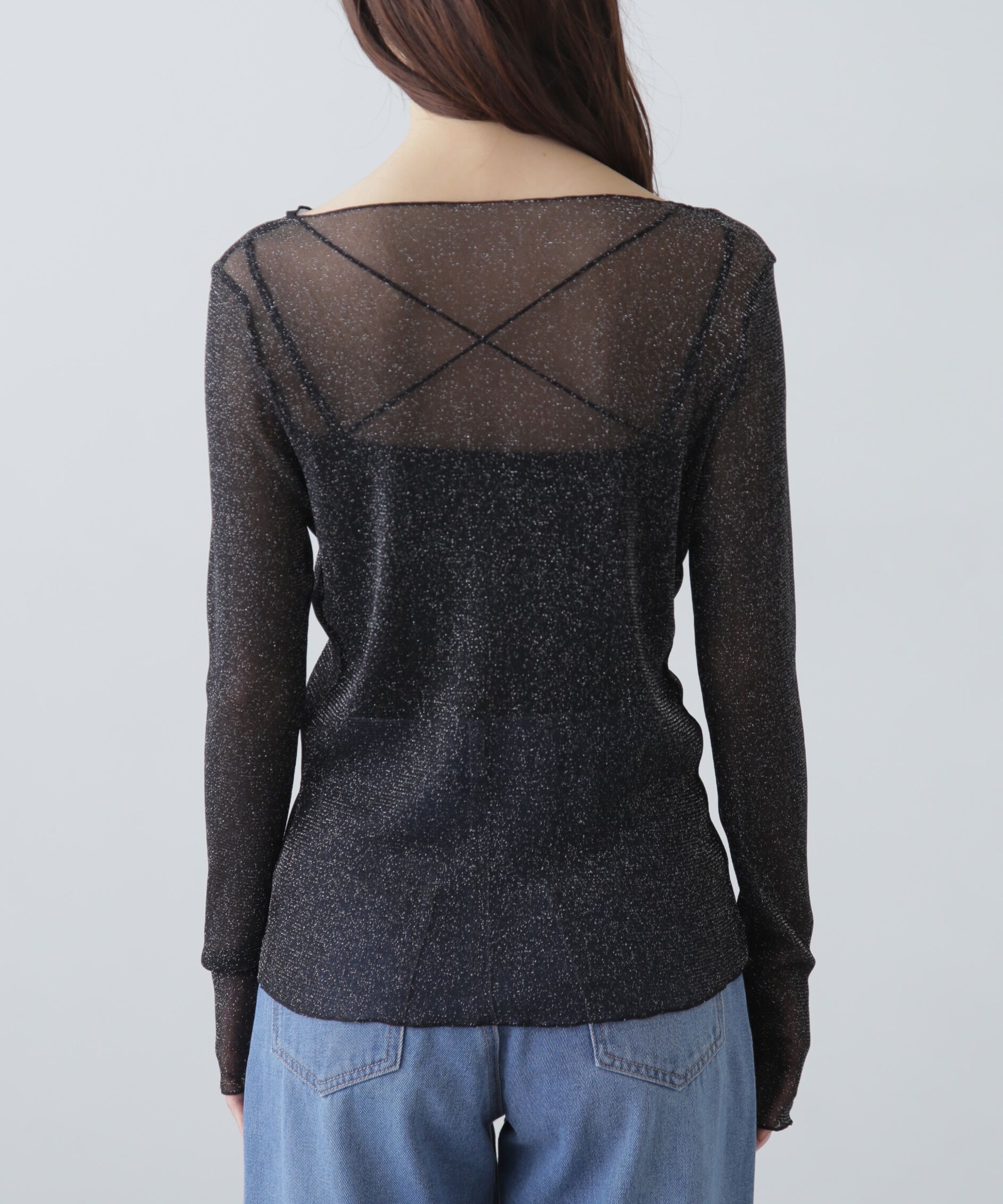  「ラメシアーボートネックカットソー」|Tシャツ・カットソー|