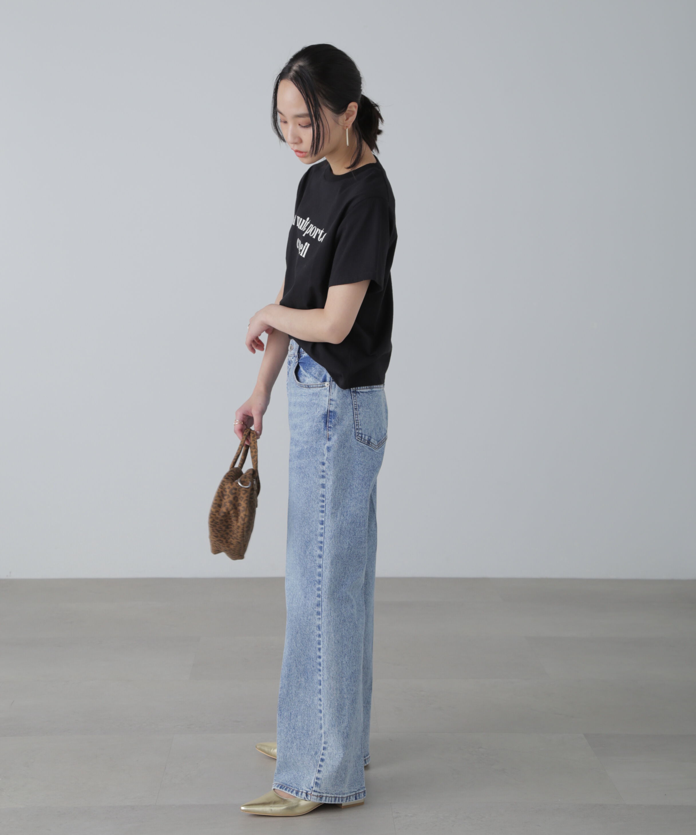  「カラーフレンチロゴプリントTシャツ」|Tシャツ・カットソー|
