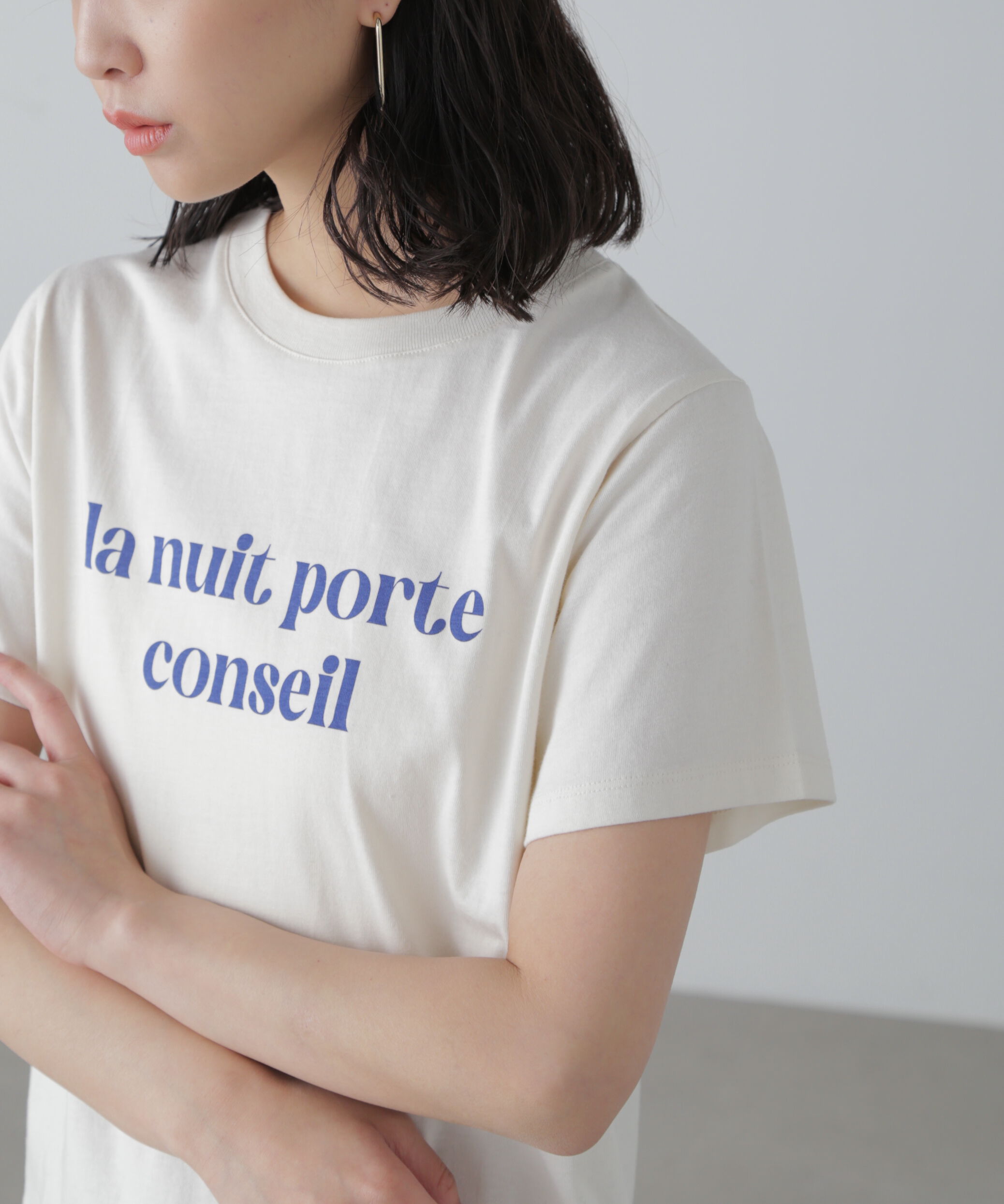  「カラーフレンチロゴプリントTシャツ」|Tシャツ・カットソー|
