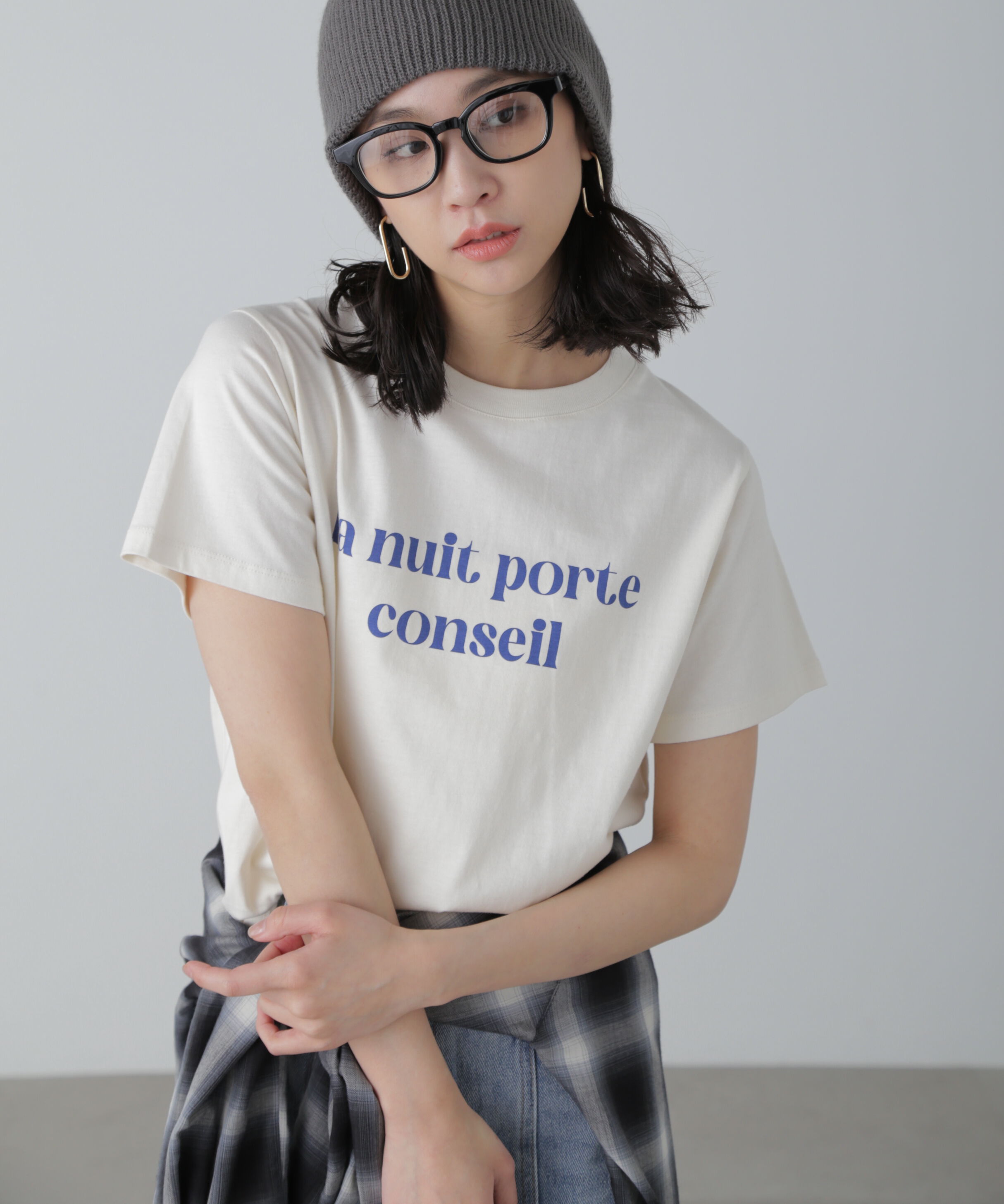  「カラーフレンチロゴプリントTシャツ」|Tシャツ・カットソー|