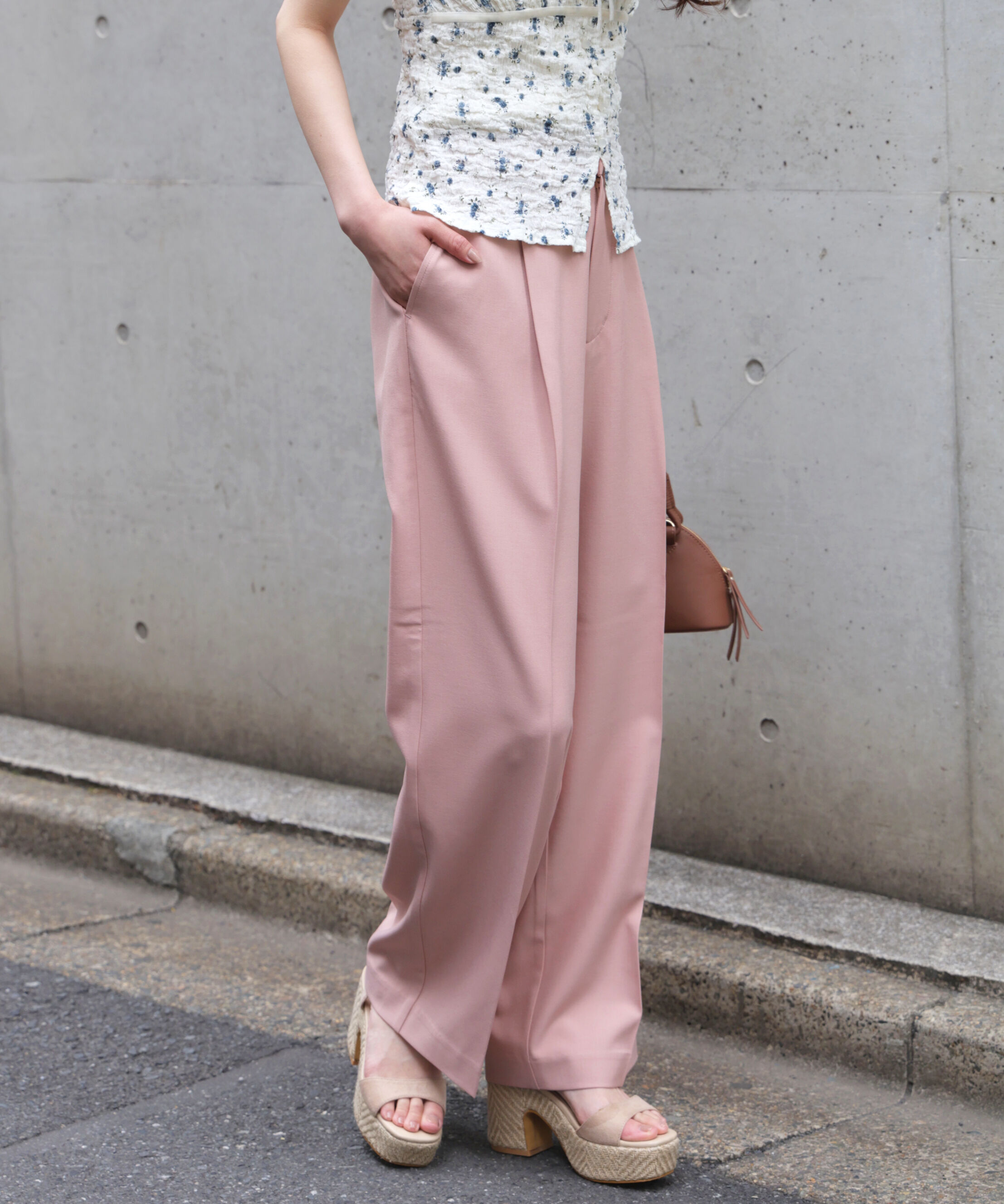  「ﾜﾝﾀｯｸﾜｲﾄﾞﾊﾟﾝﾂ[切らずに履ける身長別ｻｲｽﾞ/低身長/高身 」|その他|