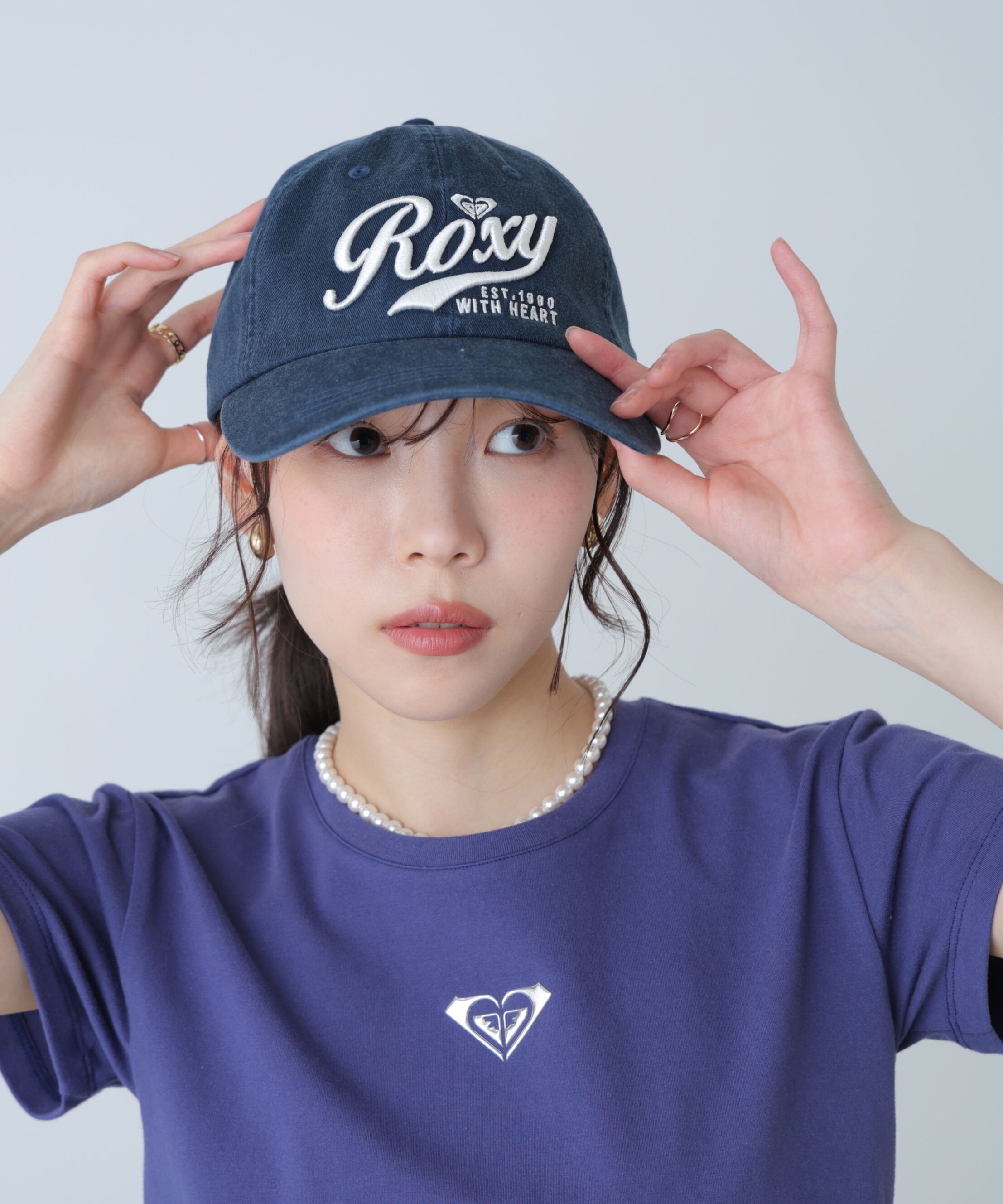  「（ROXY）ROXY WITH HEART CAP」|その他|ネイビー
