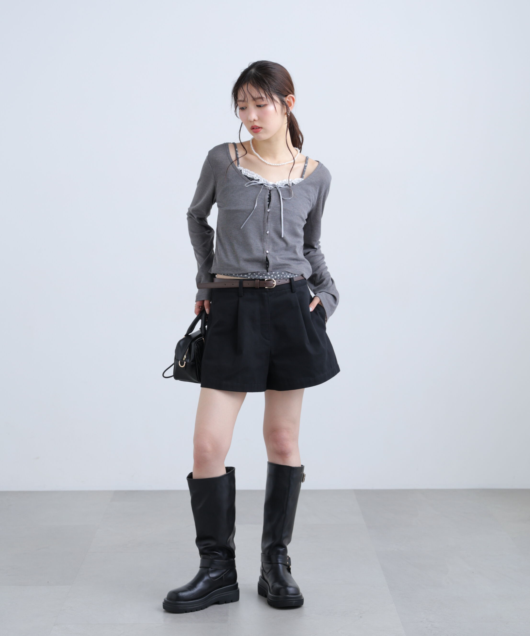  「花柄キャミ&times;カーディガンセット」|Tシャツ・カットソー|