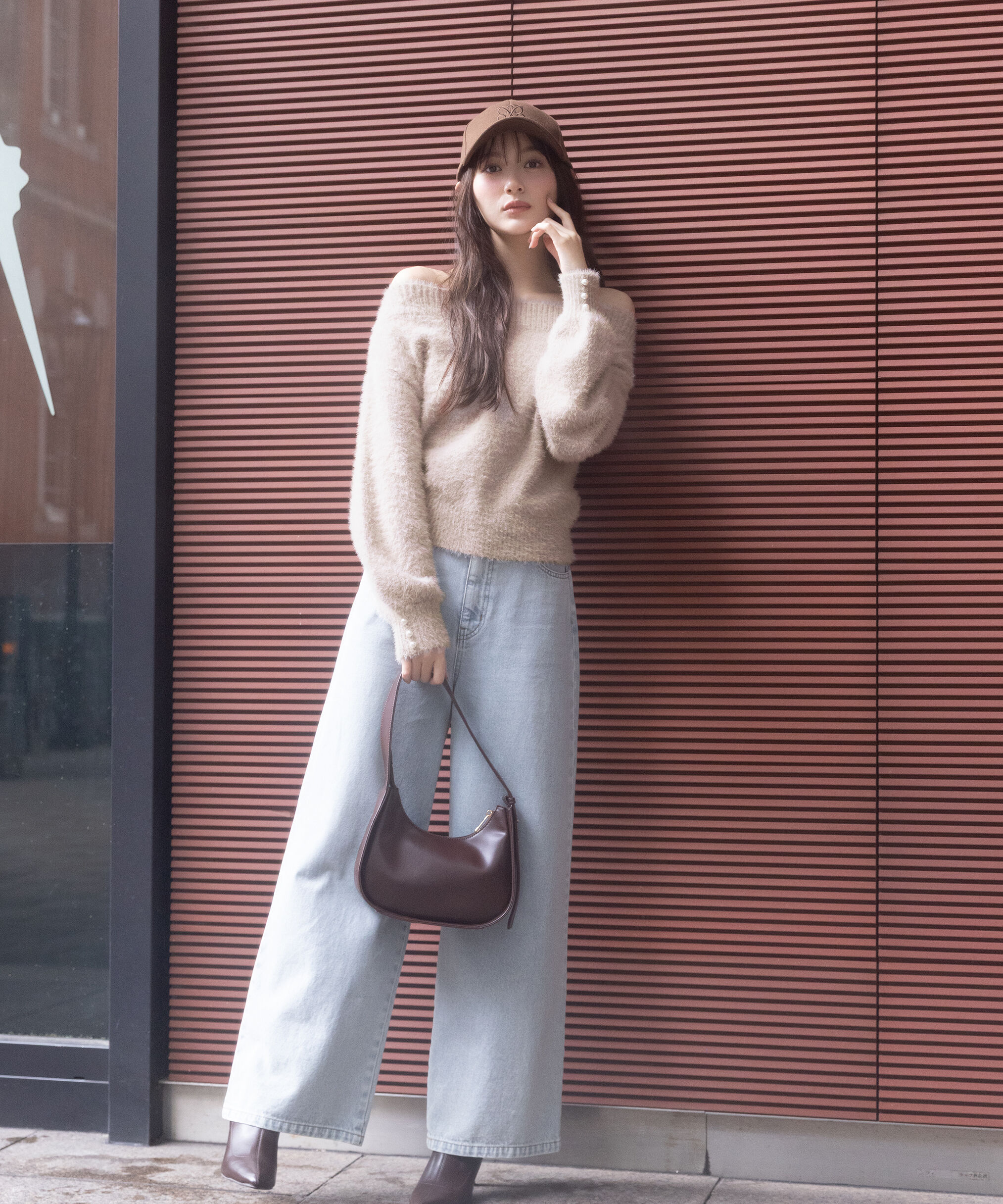 PROPORTION BODY DRESSING「ミニシャギーオフショルニット 25AW」|ニット・セーター|