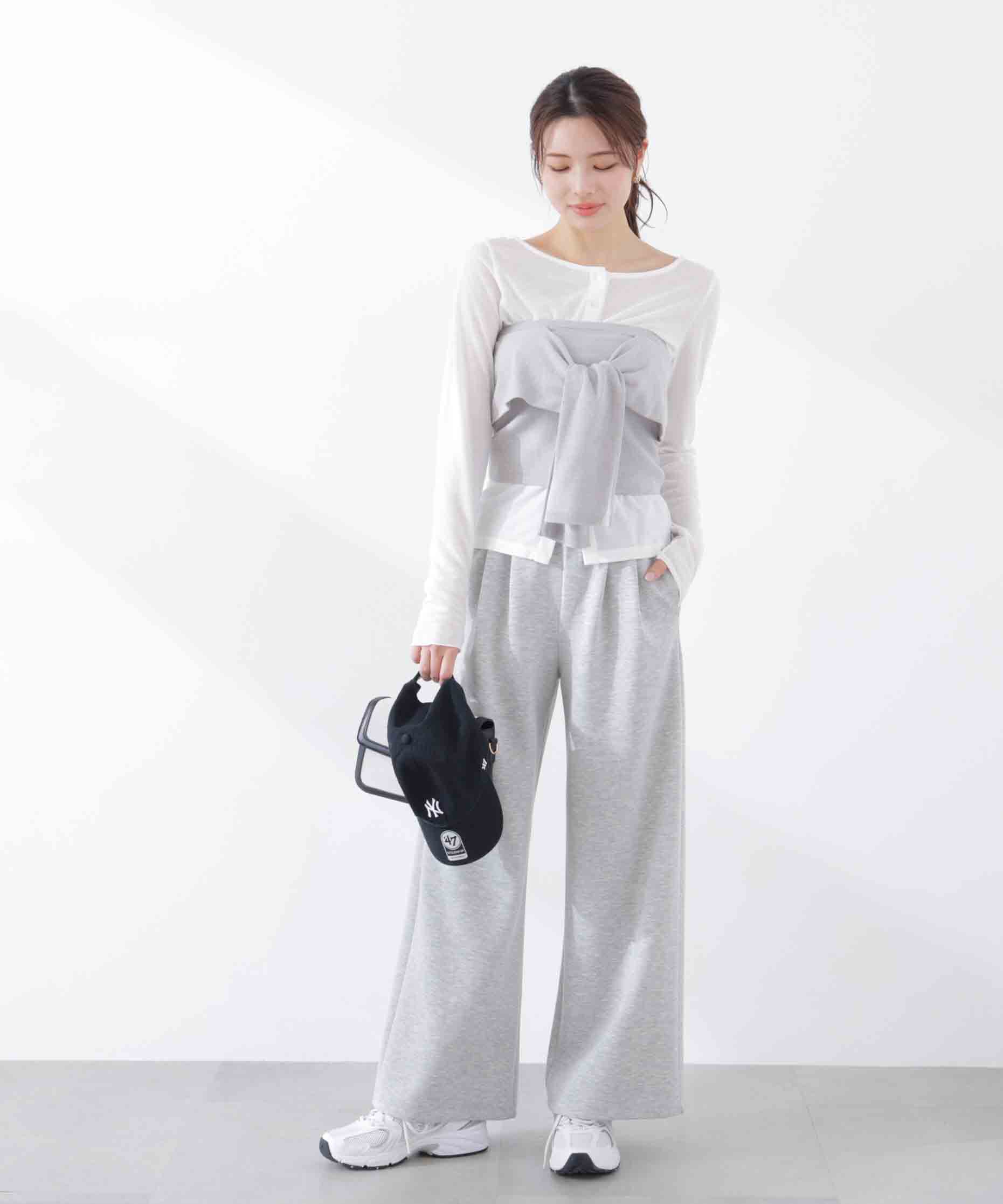 PROPORTION BODY DRESSING「〈a/mie〉リボンニットビスチェ　26SS」|カーディガン|