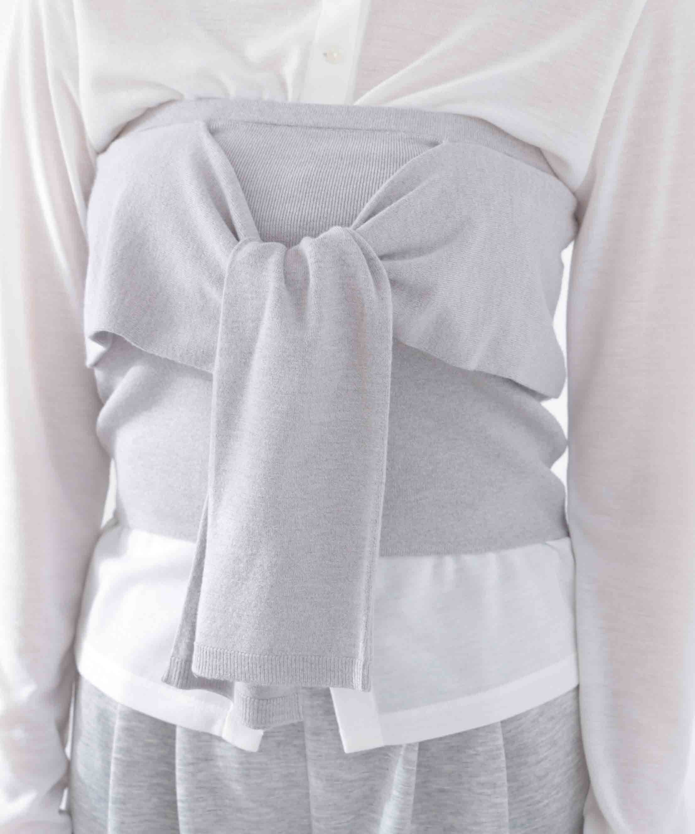PROPORTION BODY DRESSING「〈a/mie〉リボンニットビスチェ　26SS」|カーディガン|